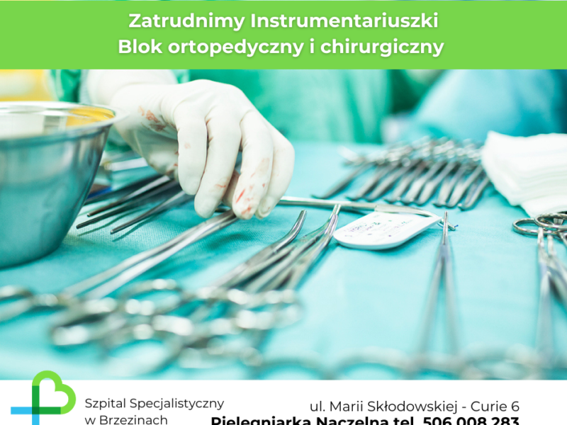 Instrumentariuszki - blok chirurgiczny i ortopedyczny