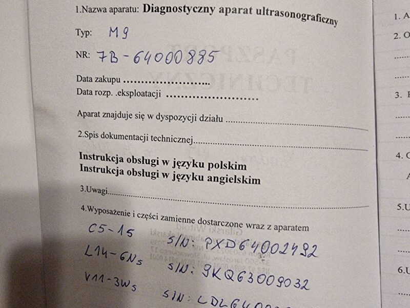 Aparat USG Mindray M9