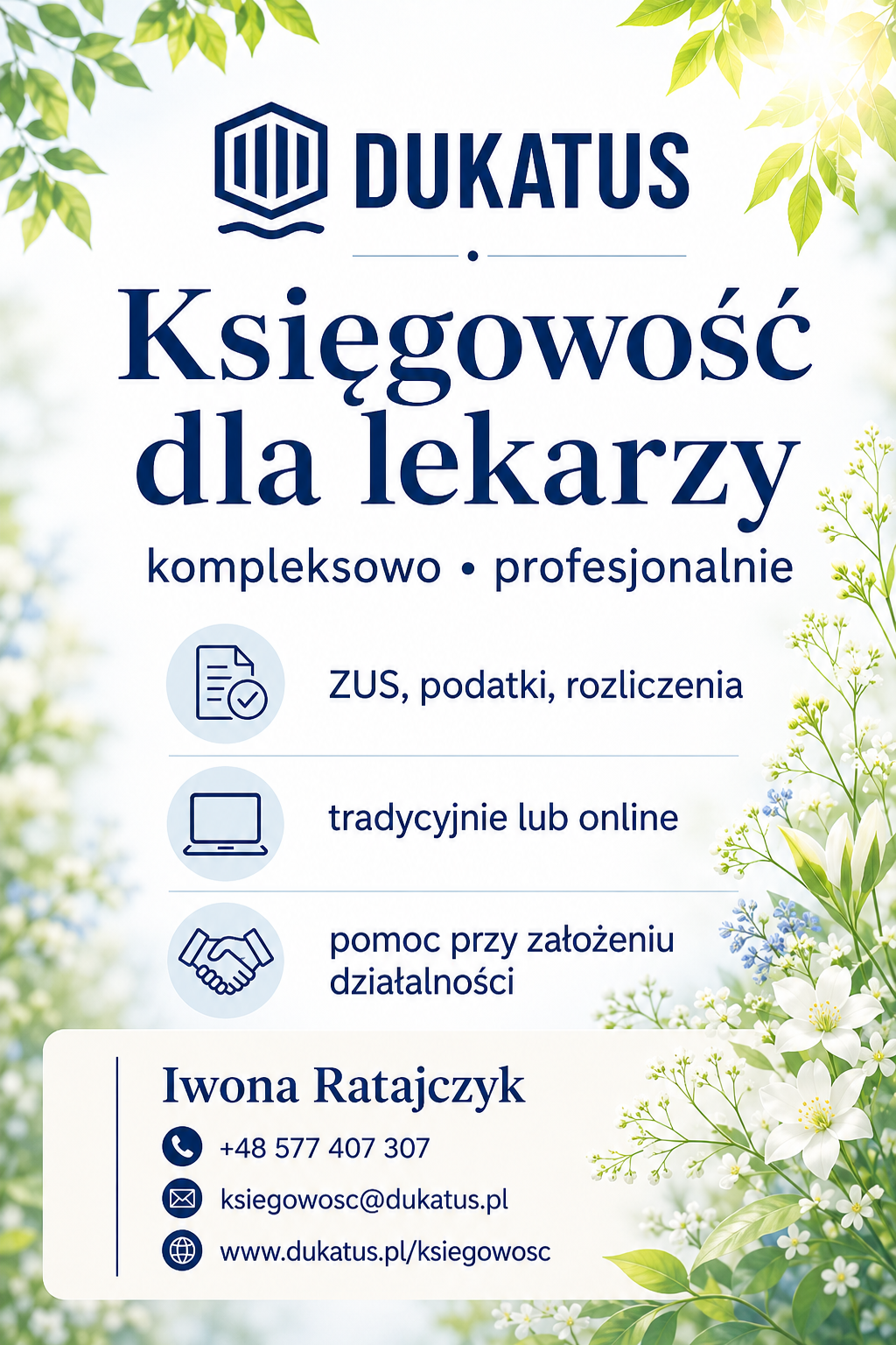 Obsługa księgowa lekarzy i lekarzy dentystów
